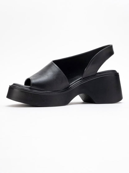 Arched Sole Side Cutout Wedge Sandals
