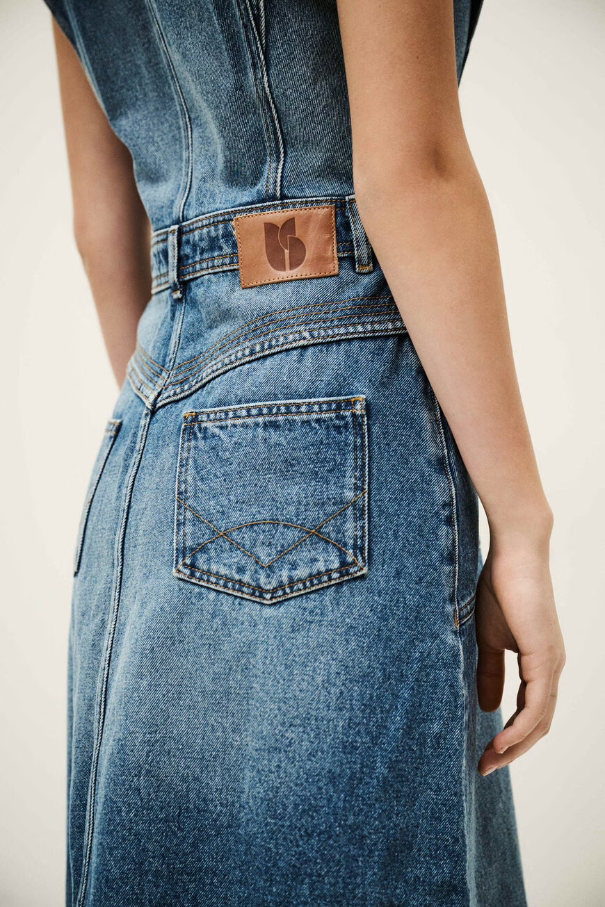 Sleeveless Denim Dress