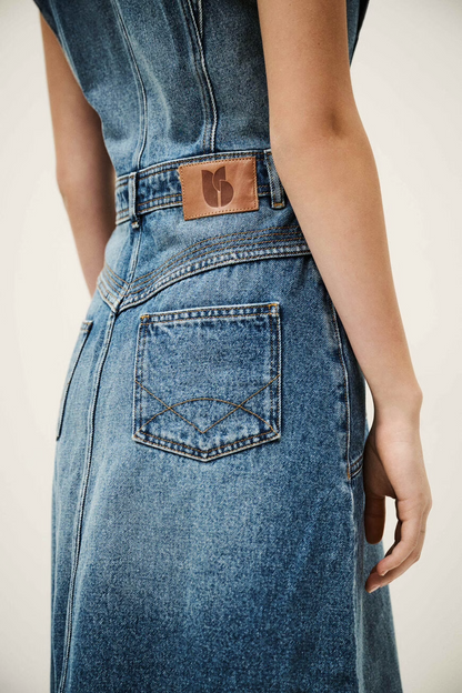 Sleeveless Denim Dress