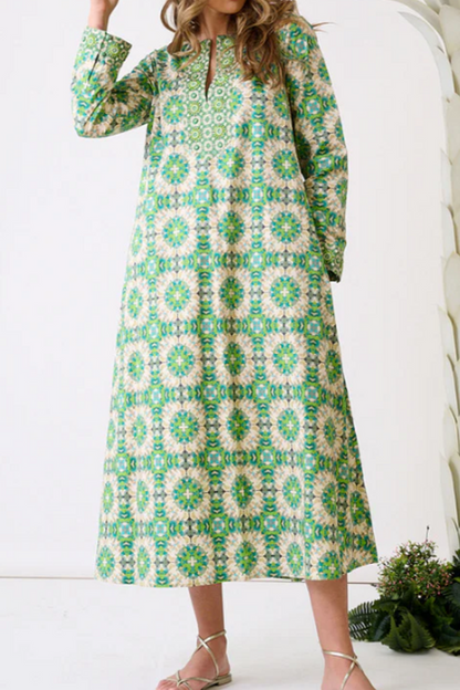 Green Fashion Floral Dress