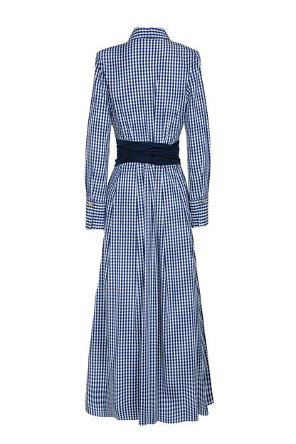 Plaid Waist Shirt Long Skirt