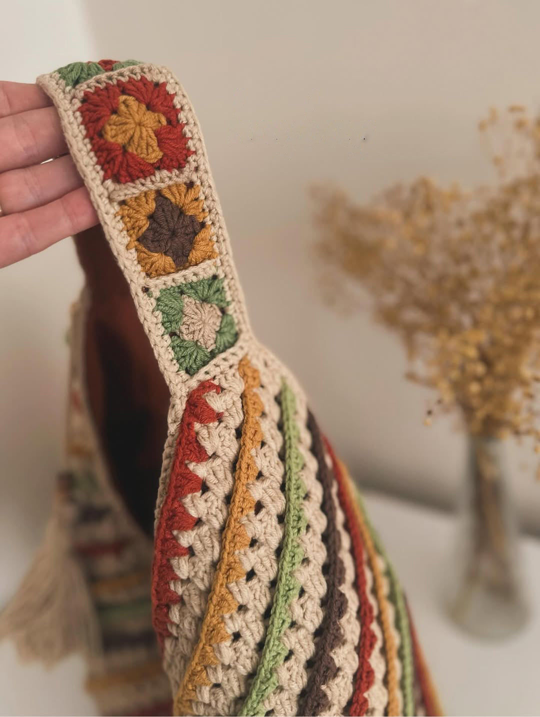 Multicolor Crochet Shoulder Bag