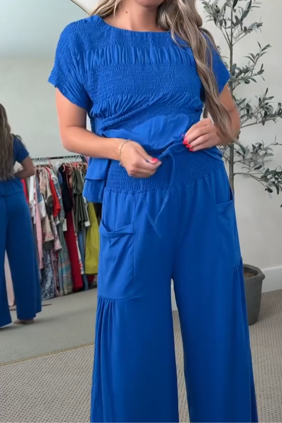 Deep Blue Lace Suit