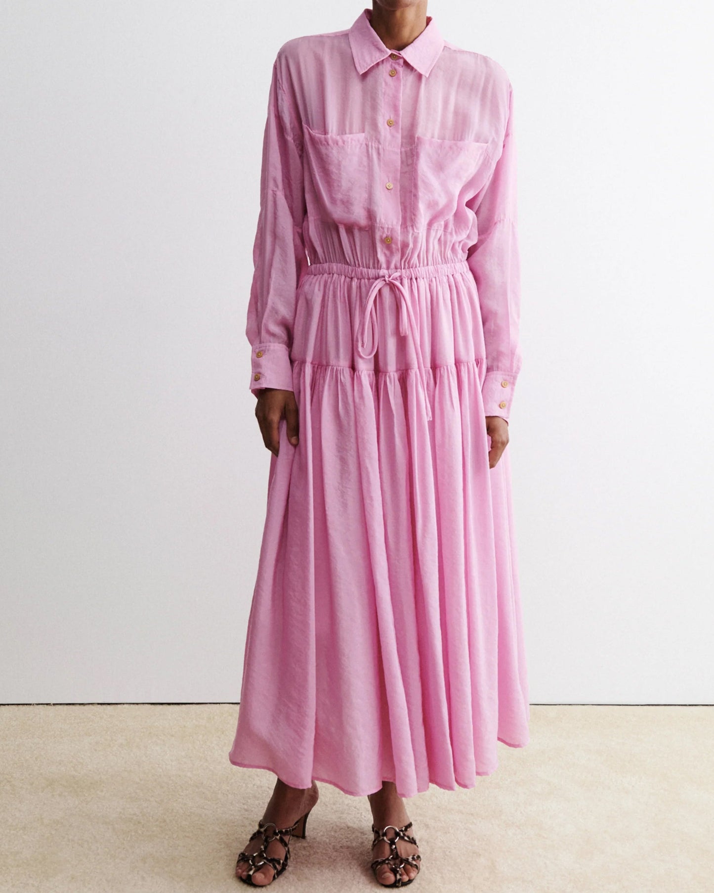 Loose Shirt Pocket Dress