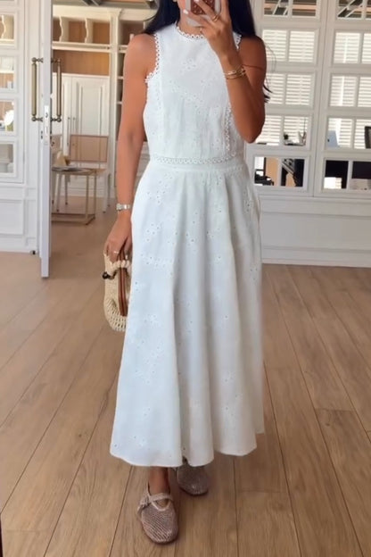 Cutout Lace-Trim Skirt Suit