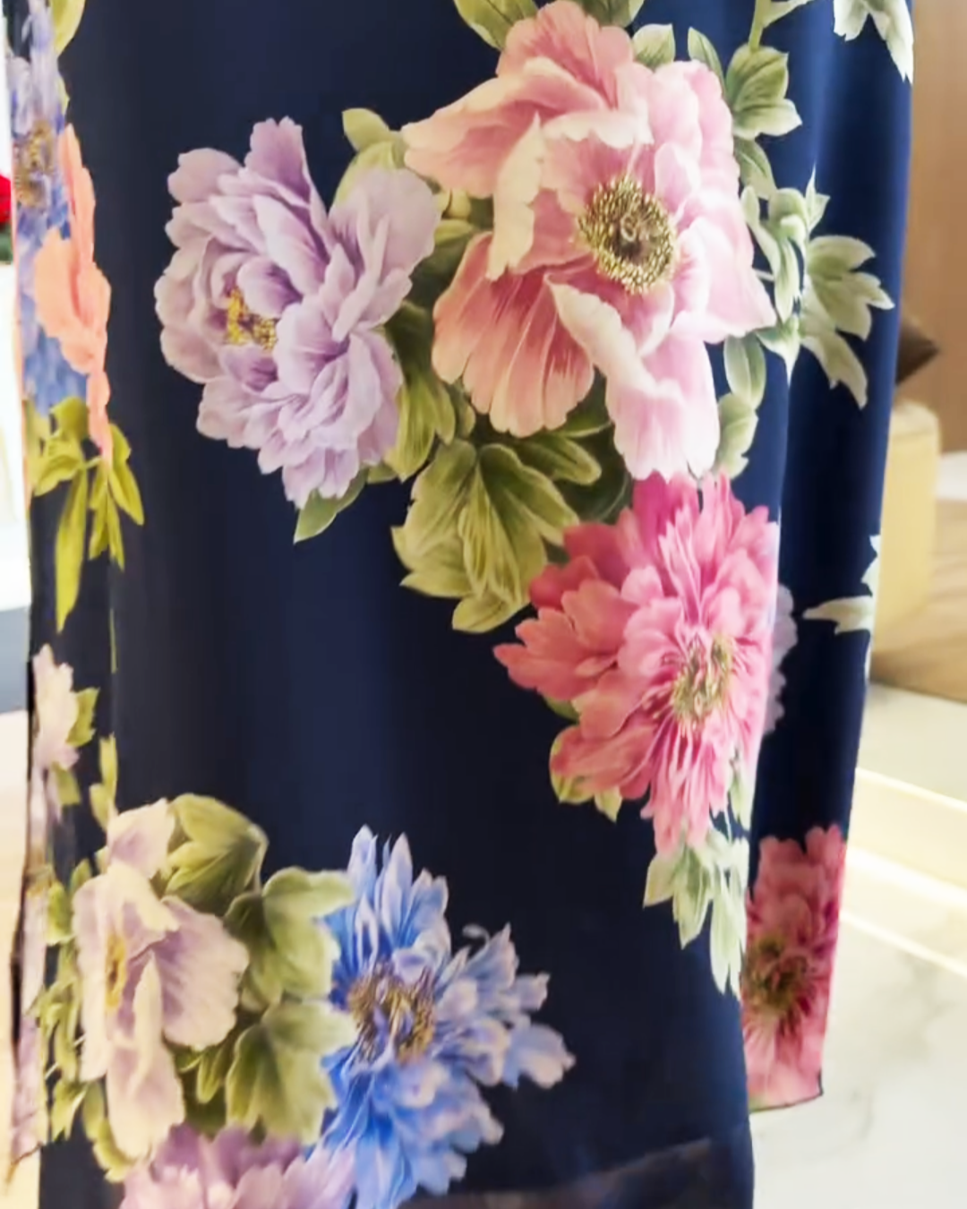 Unique Floral Print Maxi Dress