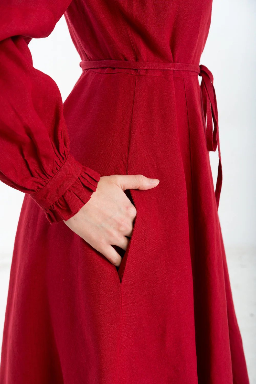 Long Sleeve Thin Strap Dress