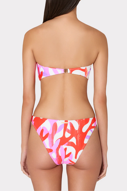 Printed Strapless Bikini Swimsuit