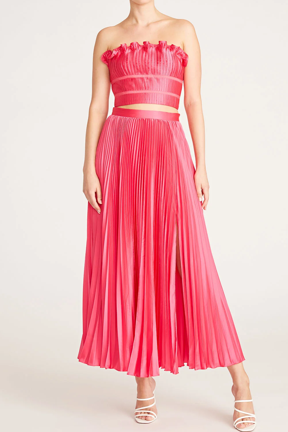Strapless Ruffle Skirt Suit