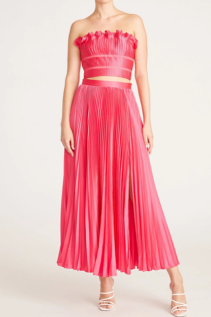 Strapless Ruffle Skirt Suit