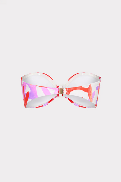 Printed Strapless Bikini Swimsuit