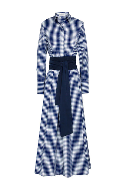 Plaid Waist Shirt Long Skirt