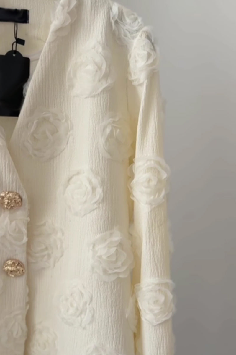 Three-dimensional Flower Small Fragrant Style Coat