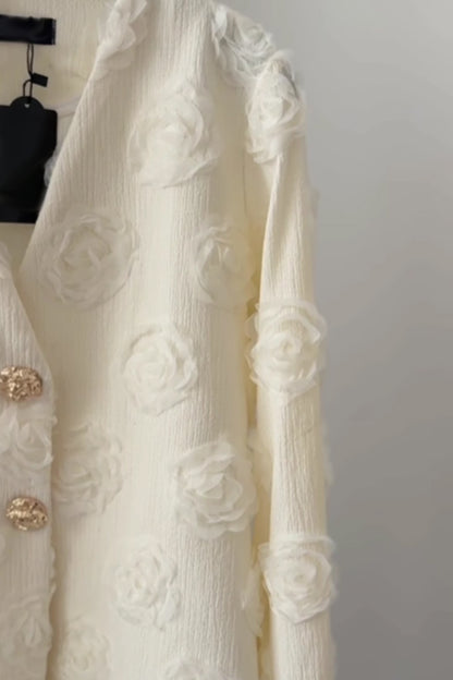 Three-dimensional Flower Small Fragrant Style Coat