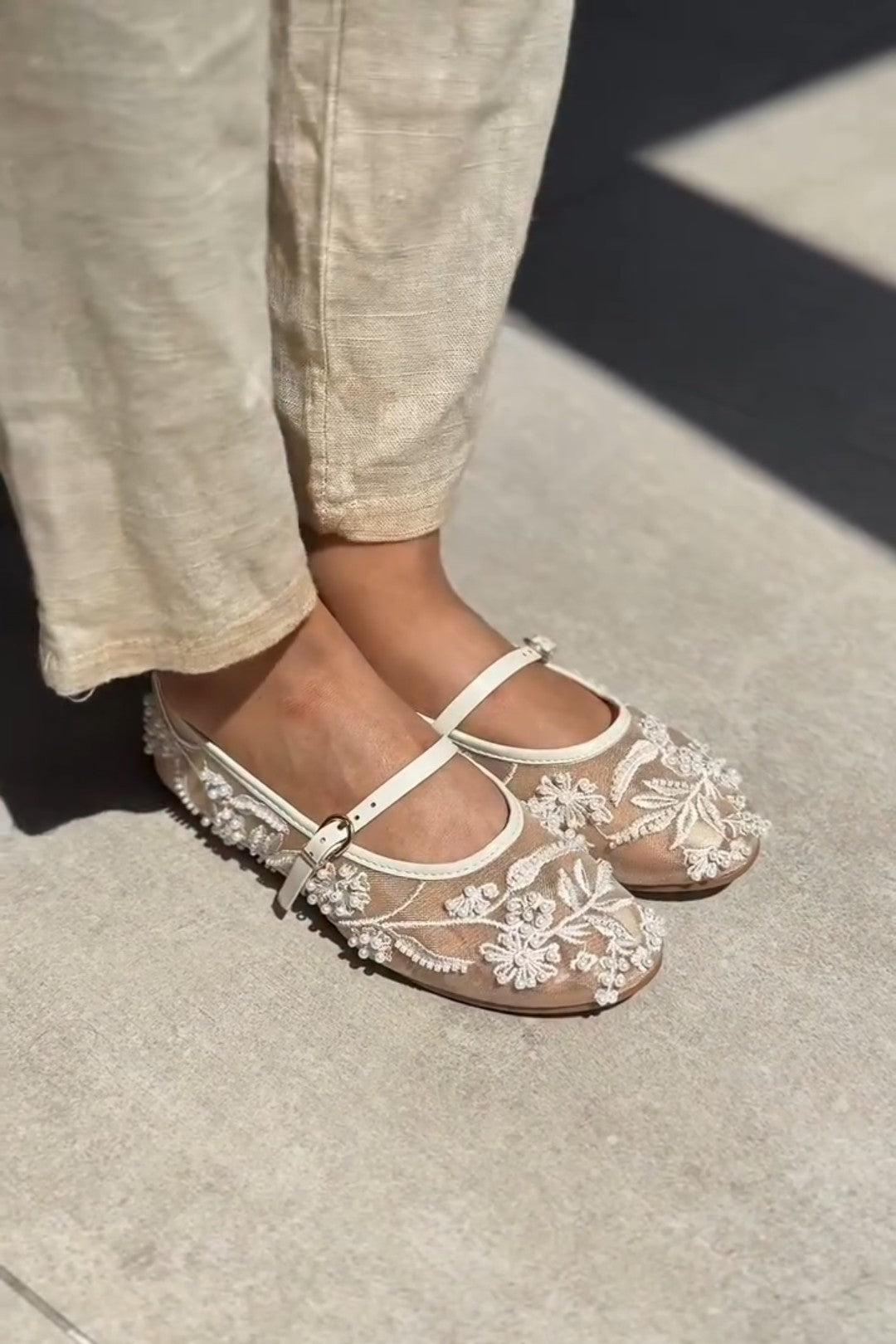Floral Embroidered Sandals