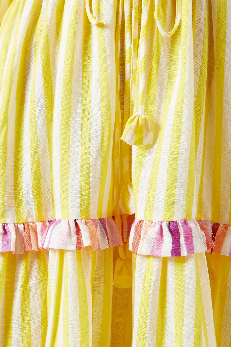 Flounces Flax-blend Dress