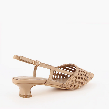 Light Brown Woven Dew Heels