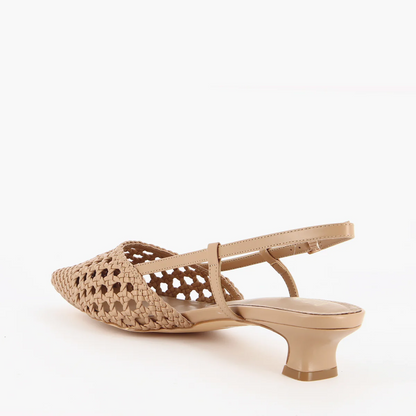Light Brown Woven Dew Heels