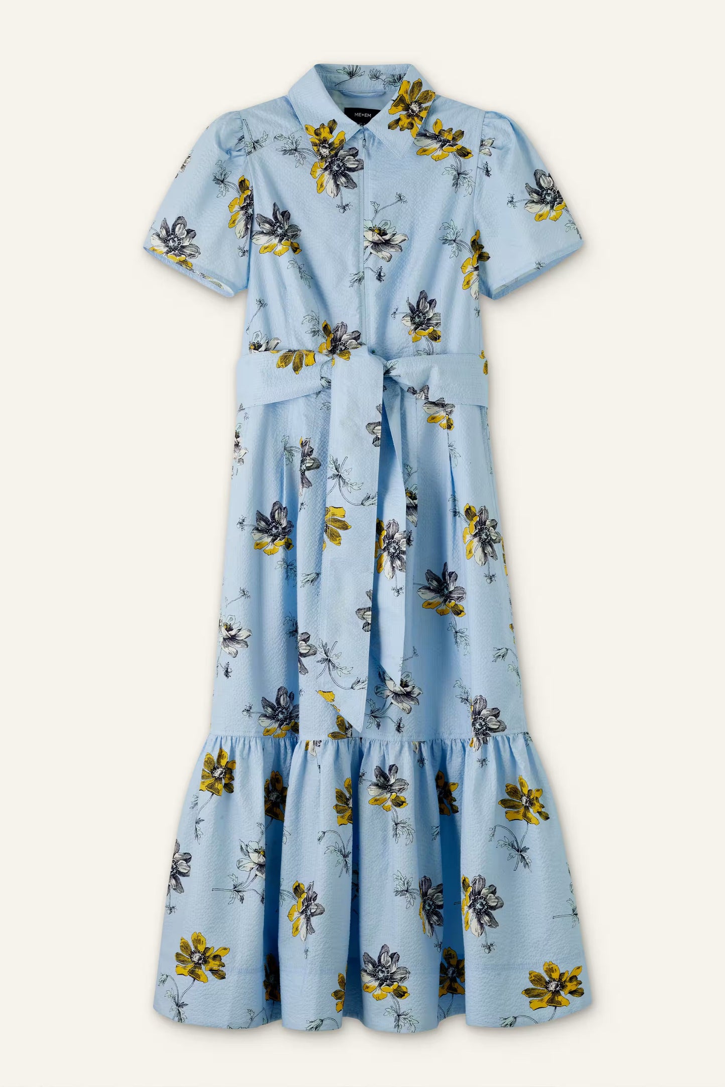 Zip Shirt Floral Dress