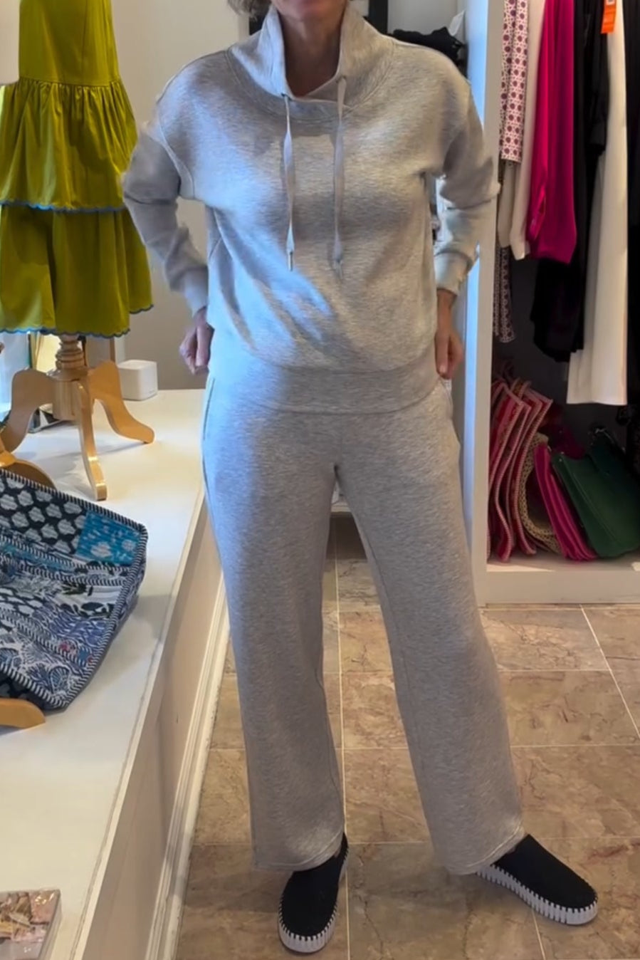 Gray Knitted Casual Lounge Set