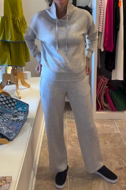 Gray Knitted Casual Lounge Set