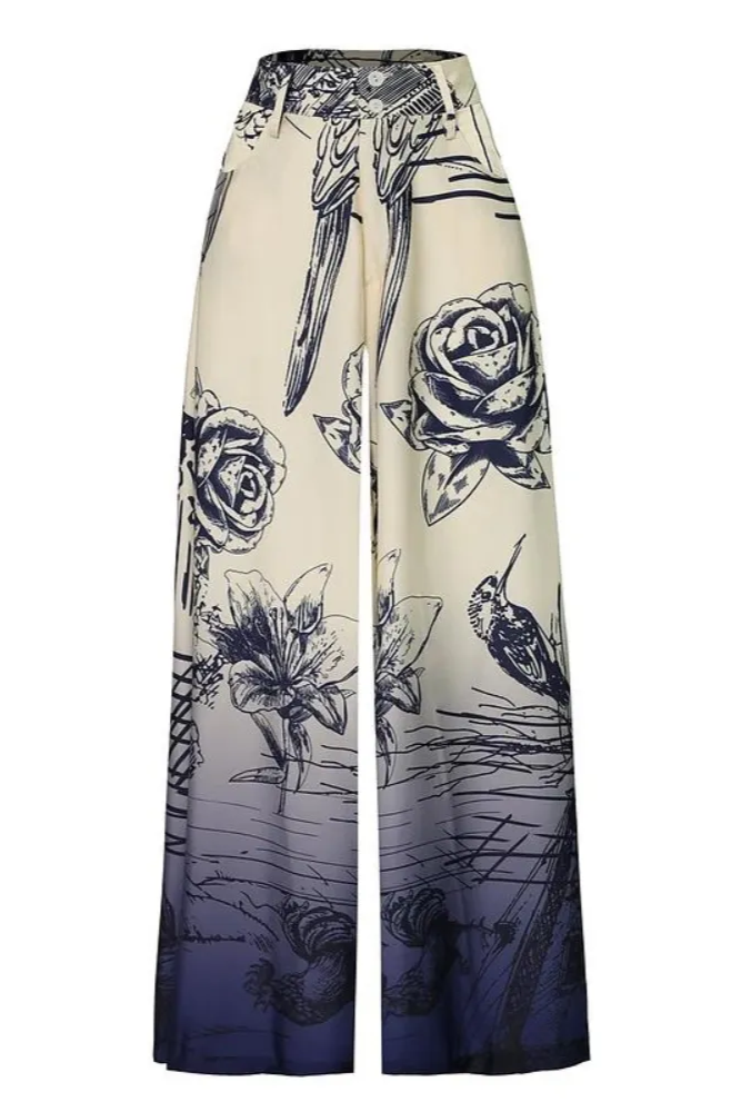 Fashion Printed Loose Two-piece Set