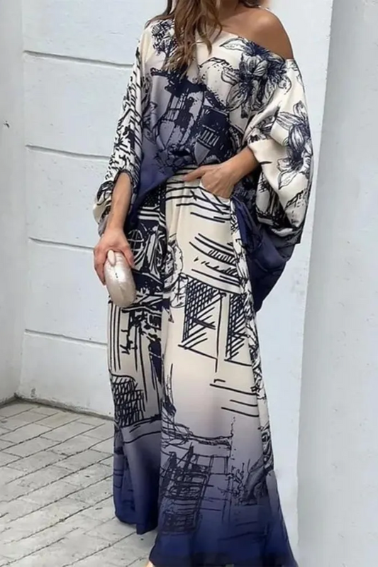 Fashion Printed Loose Two-piece Set