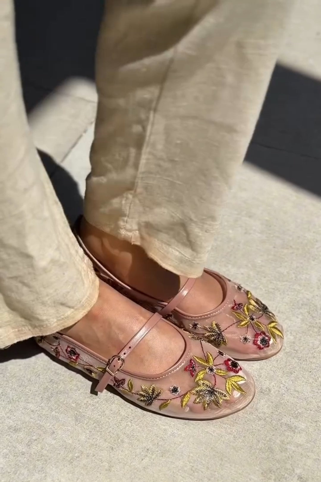 Floral Embroidered Sandals