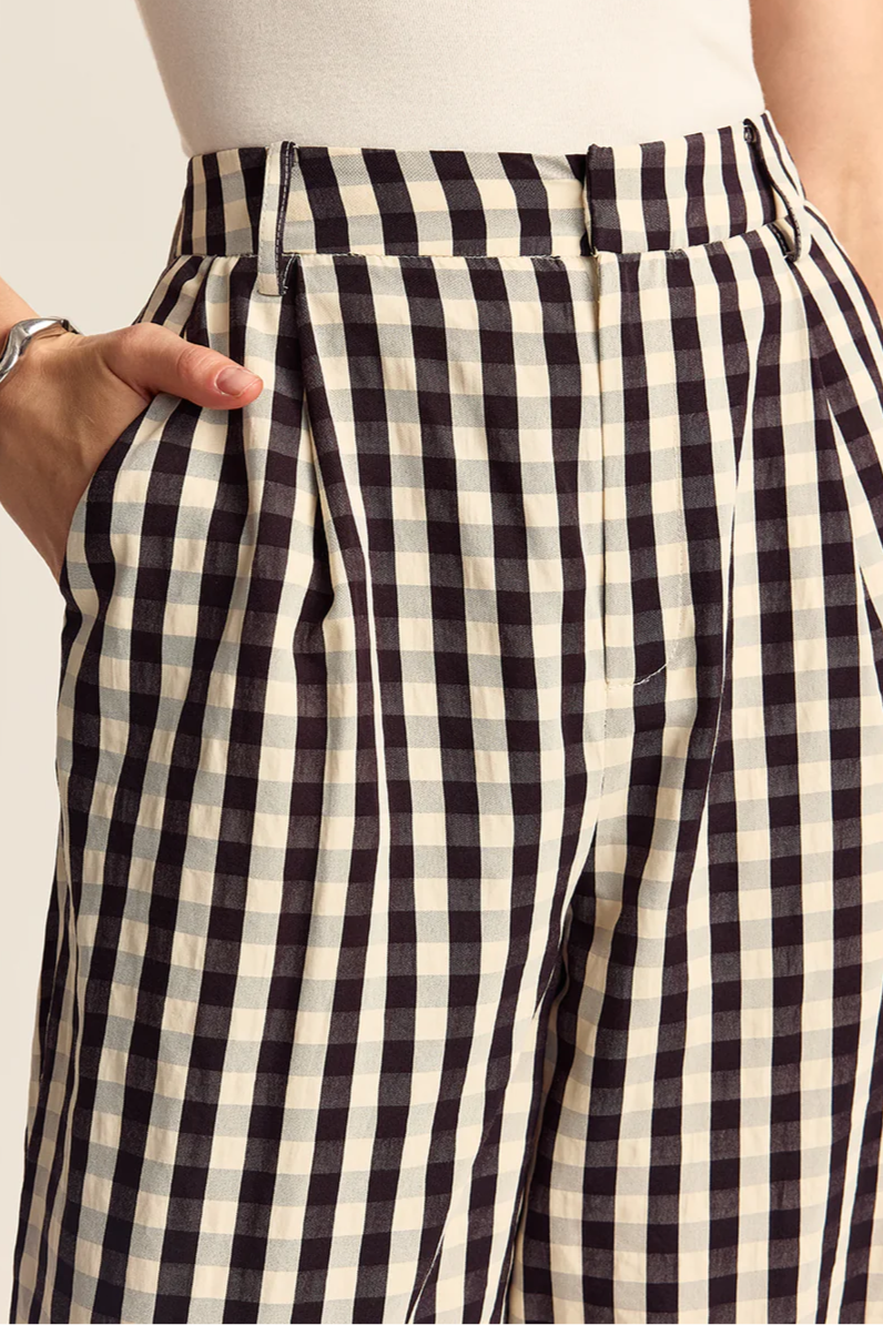 Black And White Check Strap Suit