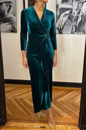 Emerald Suede Jumpsuit