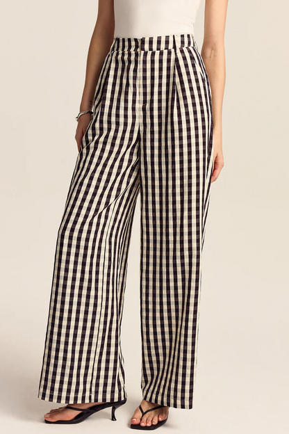 Black And White Check Strap Suit