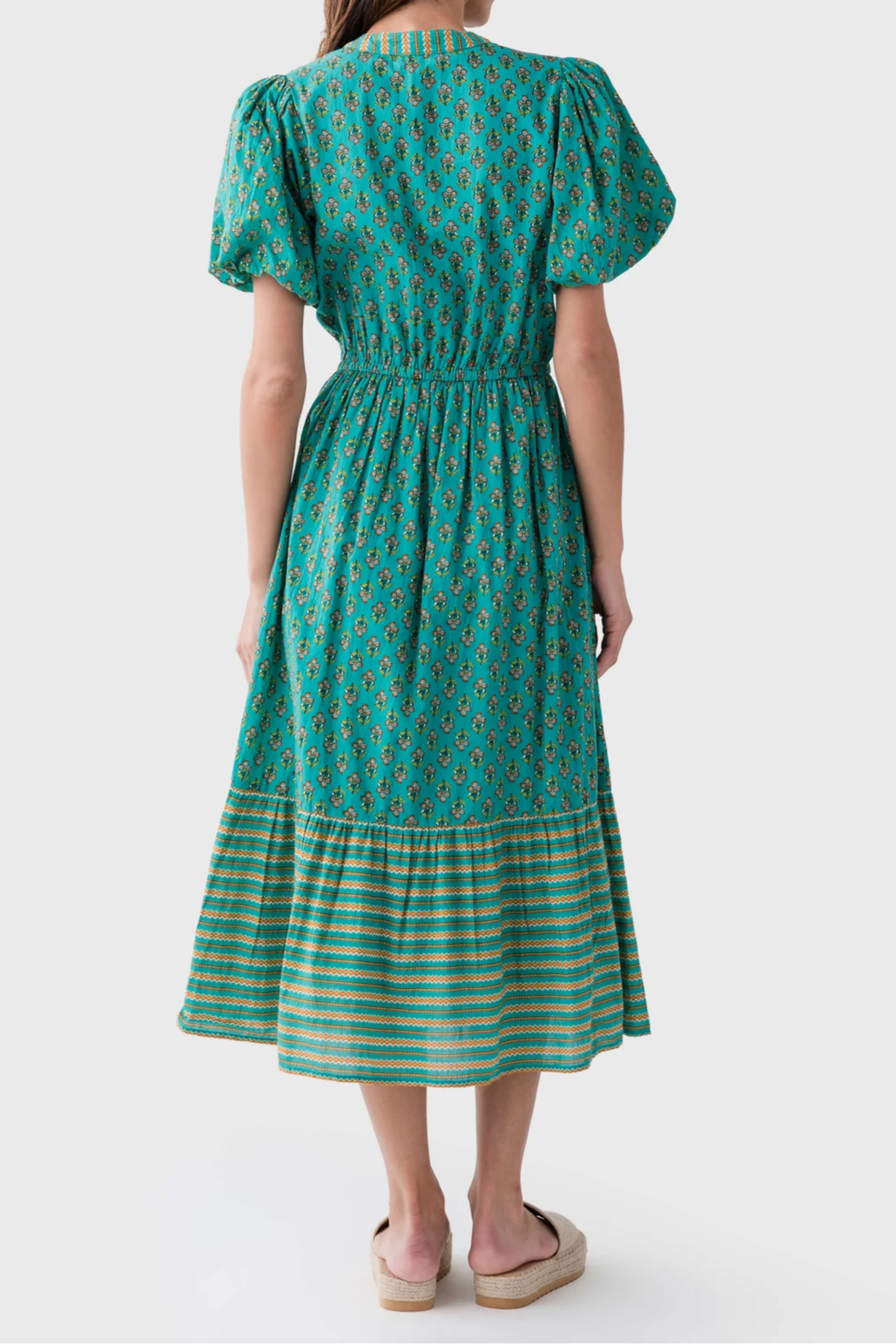 Printed Slit-Neck Maxi Dress