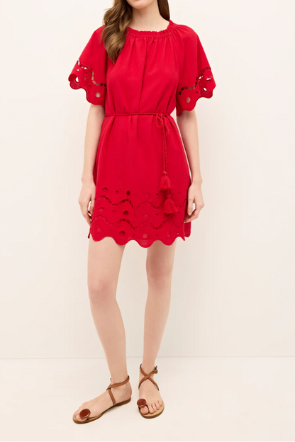 Red Hollow Short Dress