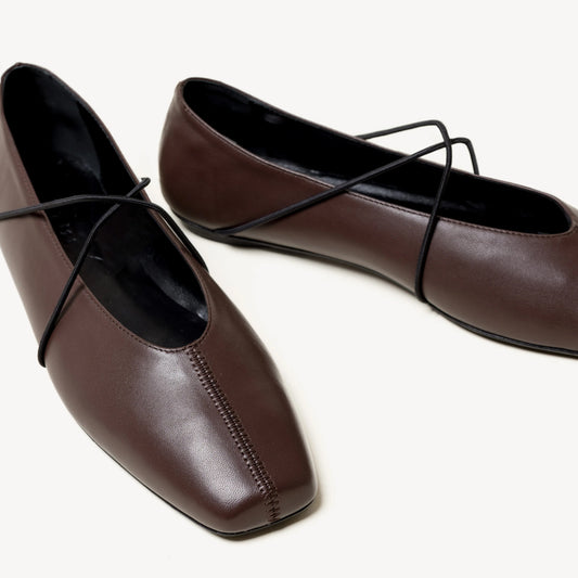 Women's Cross Elastic Leather Shoes