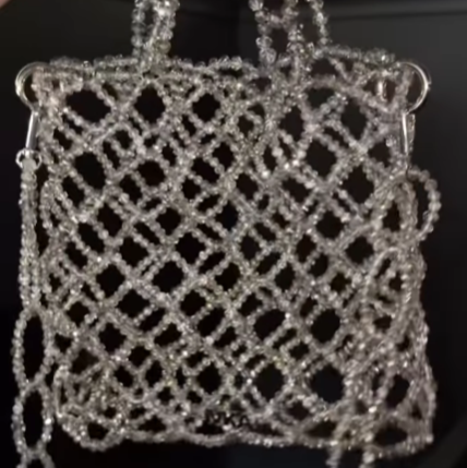 Mesh Rhinestone Tote