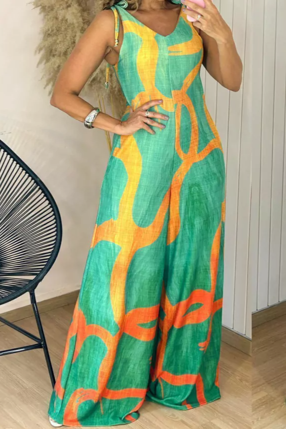 Sleeveless Zip-up, Green Slim-fit, Sports Jumpsuit