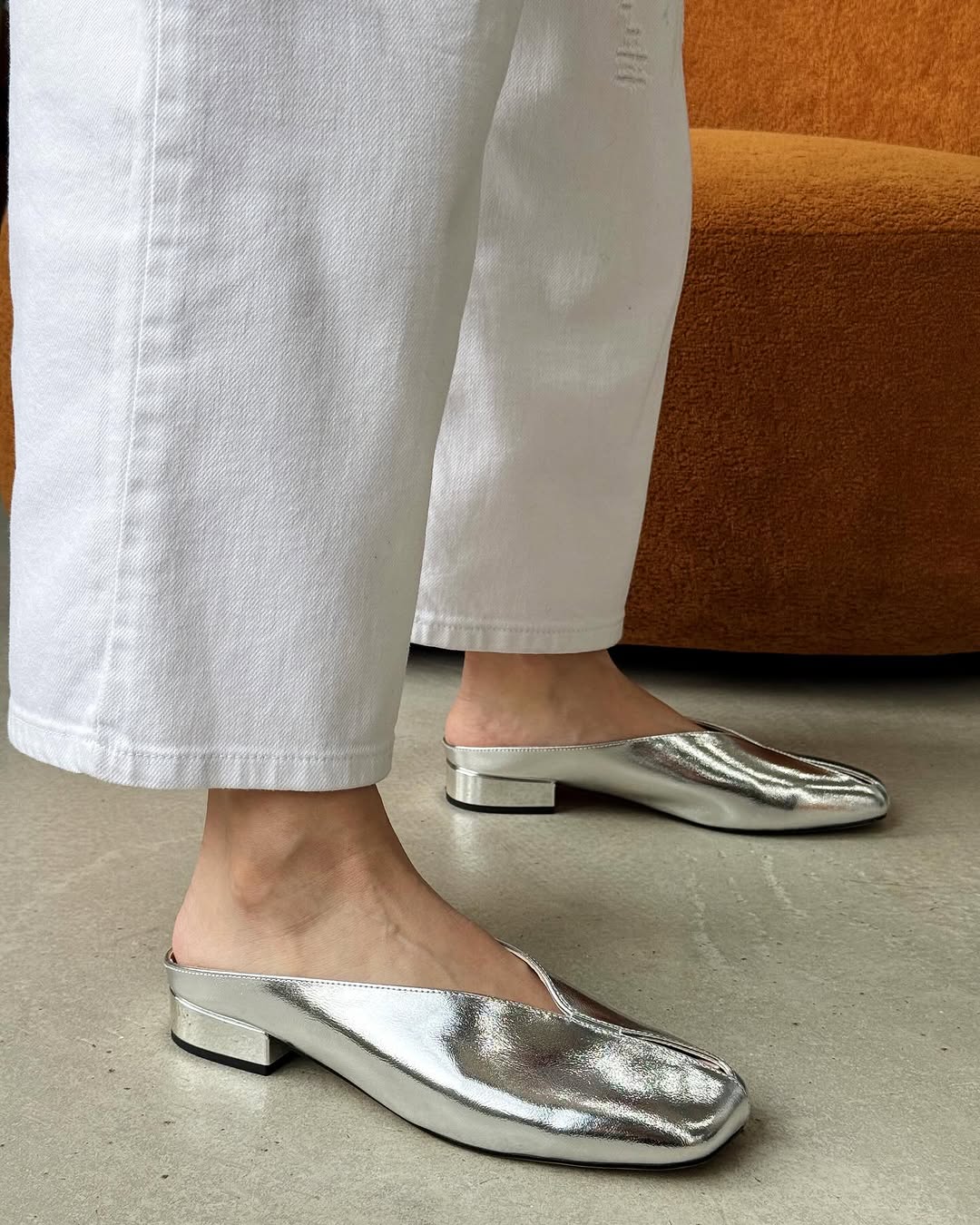 Simple Shiny Slide Sandals