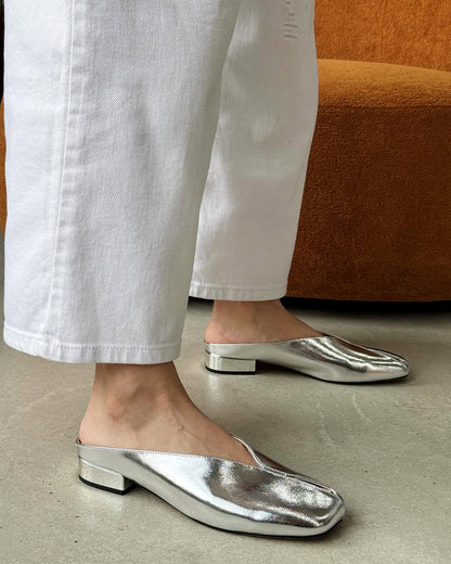 Simple Shiny Slide Sandals