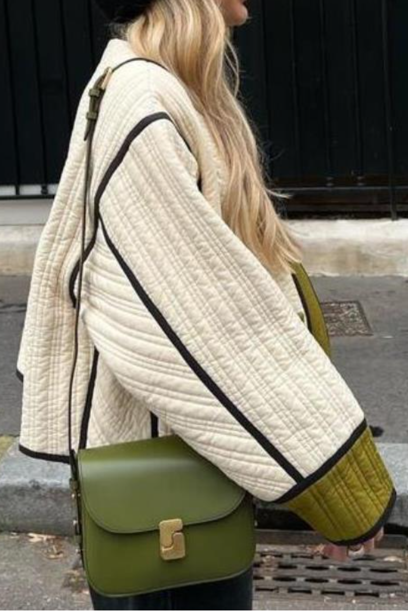 Fashion Contrast Color Women's Cotton Coat Women's Cotton Coat