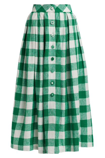 Green Plaid Skirt