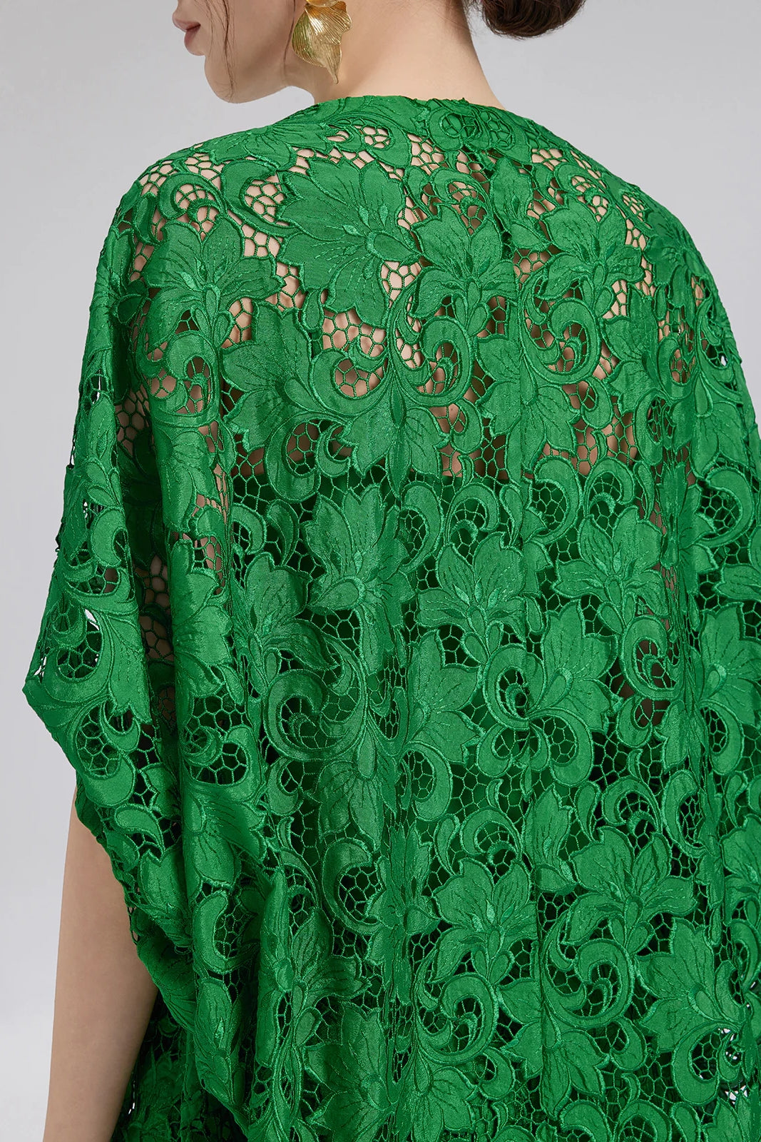 Dark Green Openwork Pattern Suit