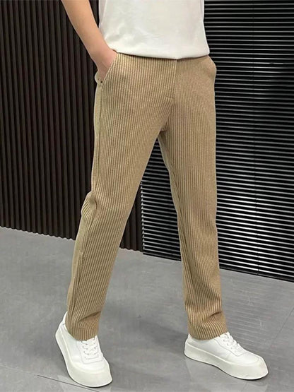 Fine knitting craftsmanship Simple soft trousers