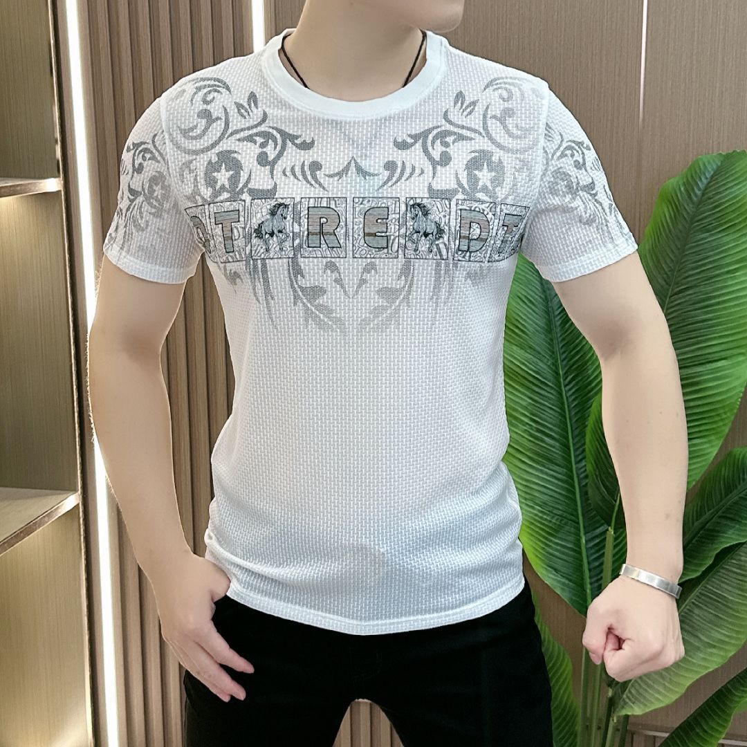 Men's summer breathable ice silk T-shirt