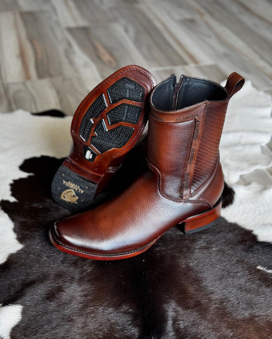 Mens Vintage Natural Leather Boots