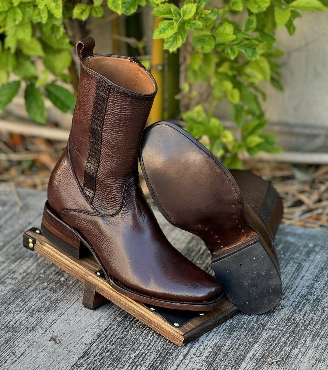 Men's Vintage Natural Leather Boots