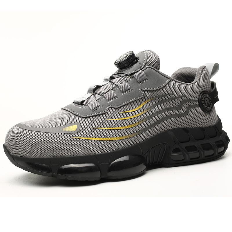 Men's casual rotating button mesh sneakers