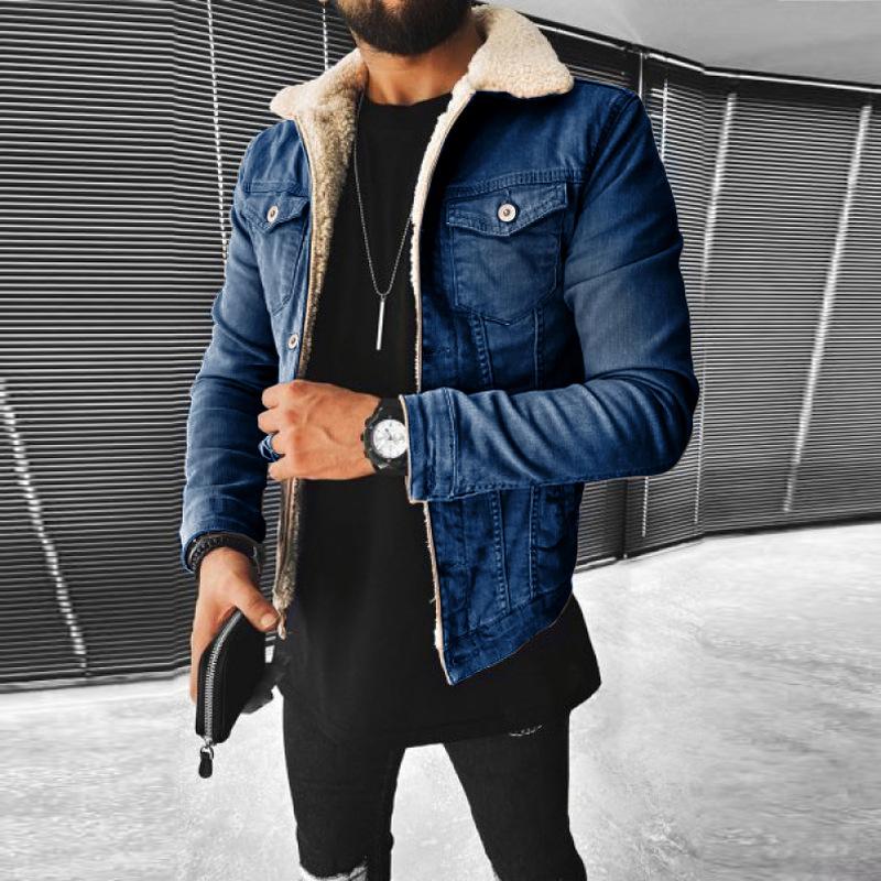 Lamb Wool Thick Denim Jacket