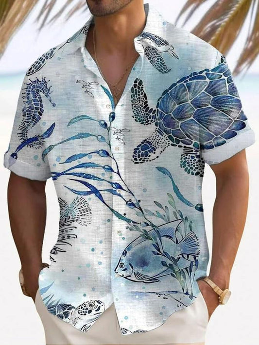 Casual Hawaiian Island Vacation Shirt