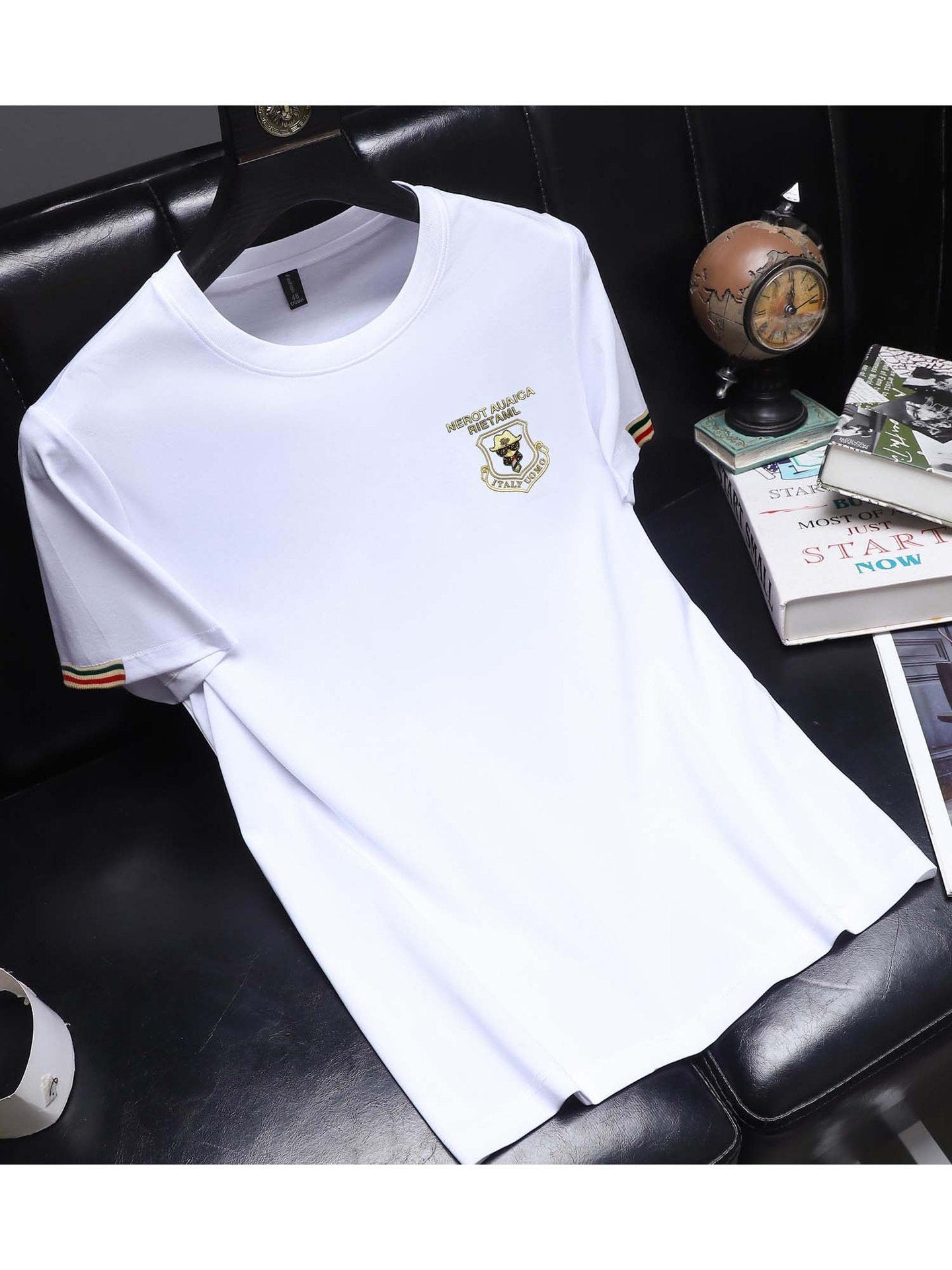 Summer new men's rhinestone T-shirt