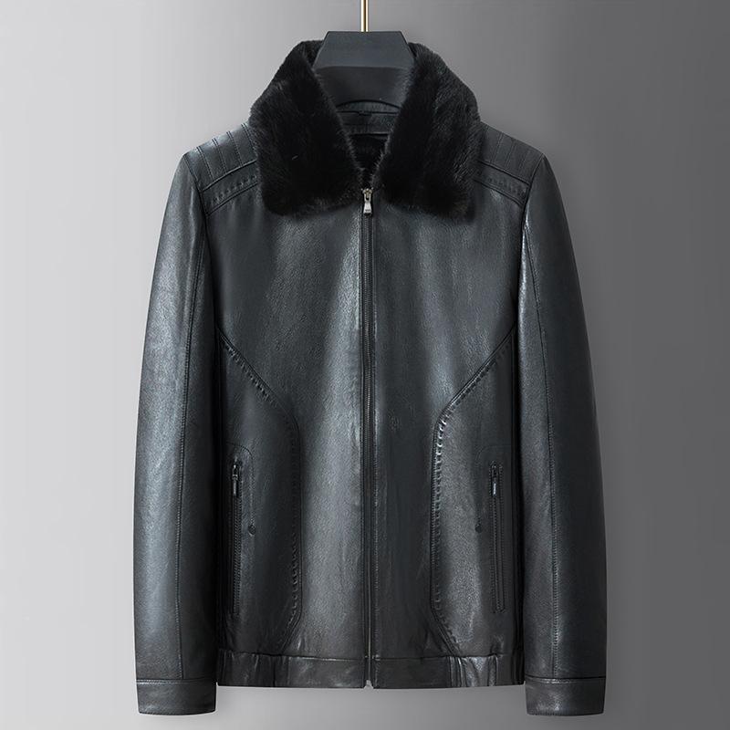 Men's Classic Winter Leather Jacket